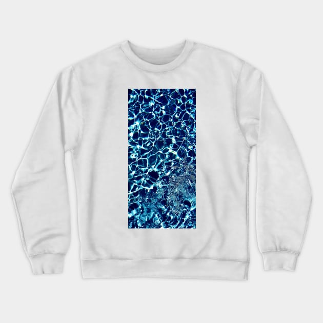 Blue Water Pool Daze Crewneck Sweatshirt by laceylschmidt